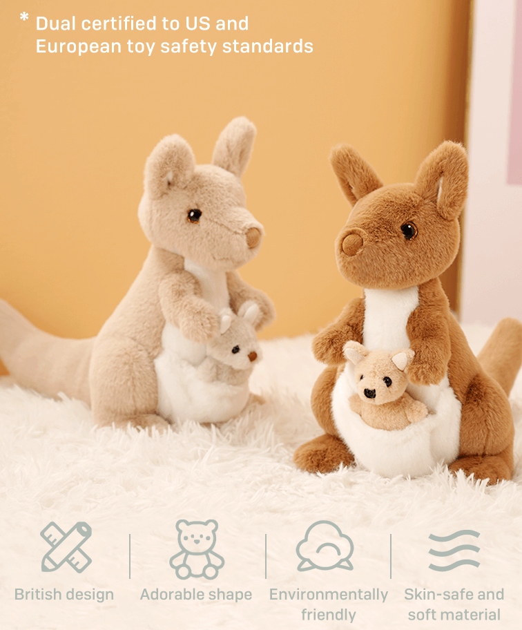 Kangaroo Mama Roo & Joey  9.8 Inch